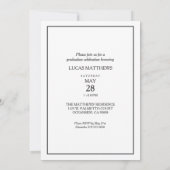 Klassieke Witte Afgestudeerde van de Klas van 2026 Kaart (Achterkant)
