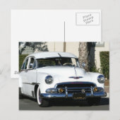 Klassieke witte auto briefkaart (Voorkant / Achterkant)