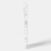 Klassieke Witte Barokke Bloemen Embossed Telefoonh Case-Mate iPhone Case (Achterkant / Links)