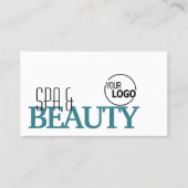 Klassieke witte Blauwgroen stijlvolle eenvoudige L Visitekaartje (Voorkant)