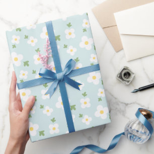 Klassieke Witte Bloem Bloemige Vintage Tijdloos Cadeaupapier