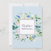 Klassieke witte bloemen Aangepaste rugleuning Lunc Kaart (Achterkant)