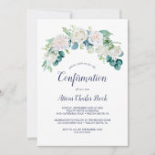 Klassieke witte bloemen bevestiging kaart (Voorkant)