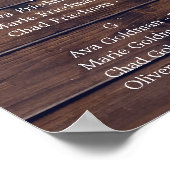 Klassieke witte bloemen, bijtende alfabetische zit poster (Hoek)