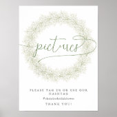 Klassieke Witte Bloemen Bruids Bruiloft Foto's  Poster (Voorkant)