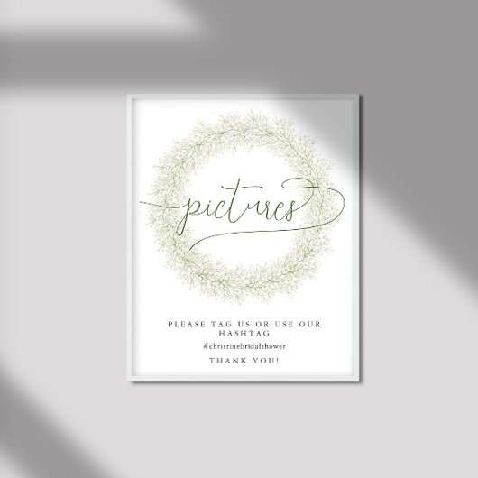 Klassieke witte bloemen bruidsdouche foto's  poster