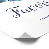 Klassieke witte bloemen bruiloft gunsten teken poster (Hoek)