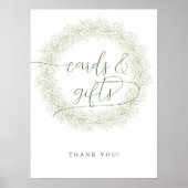 Klassieke Witte Bloemen Bruiloftsshower Kaarten & Poster (Voorkant)