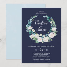 Klassieke witte bloemen | Casual marineweddenschap