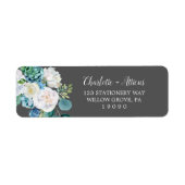 Klassieke witte bloemen | Grijs label retouradres (Voorkant)