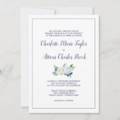 Klassieke witte bloemen kaart (Voorkant)