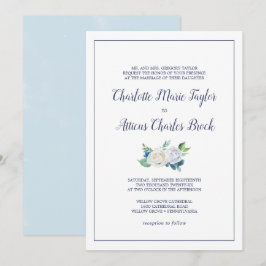 Klassieke witte bloemen kaart