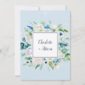 Klassieke Witte Bloemen Laten we vieren Kaart (Achterkant)