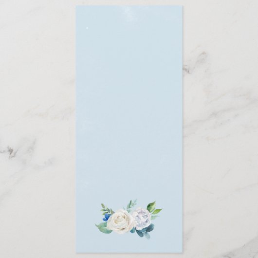 Klassieke witte bloemen | Menu Rustic Wedding Dinn (Achterkant)