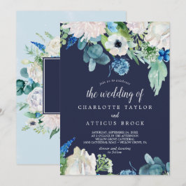 Klassieke witte bloemen | Navy the Wedding of Kaart