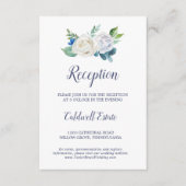 Klassieke Witte Bloemen Ontvangst Insteekkaart Informatiekaartje (Voorkant)