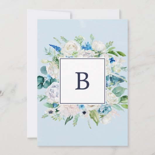 Klassieke witte bloemen | Rustic the Wedding of Kaart (Achterkant)