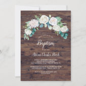 Klassieke witte bloemen | Rustige baptisme Kaart (Voorkant)