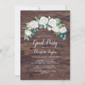 Klassieke witte bloemen | Rustige Graduation Party Kaart (Voorkant)