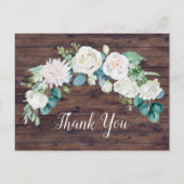 Klassieke witte bloemen | Rustisch Dank u Briefkaa Briefkaart (Voorkant)