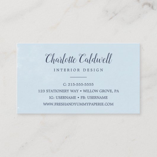 Klassieke witte bloemen | Rustisch Visitekaartje (Achterkant)