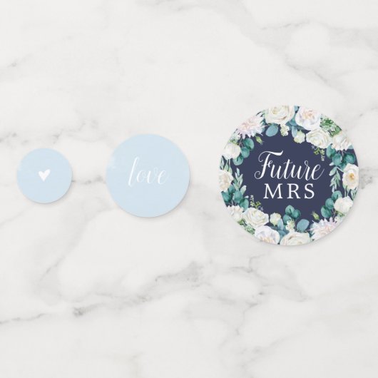 Klassieke witte bloemen | Tabel Vrijgezellenfeest  Confetti (Achterkanten)