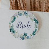 Klassieke witte bloemen Vrijgezellenfeest Ronde Button 5,7 Cm