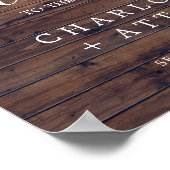 Klassieke witte bloemen | Welkomstbruiloft in de p Poster (Hoek)