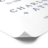 Klassieke witte bloemen Welkomstbruiloft Poster (Hoek)