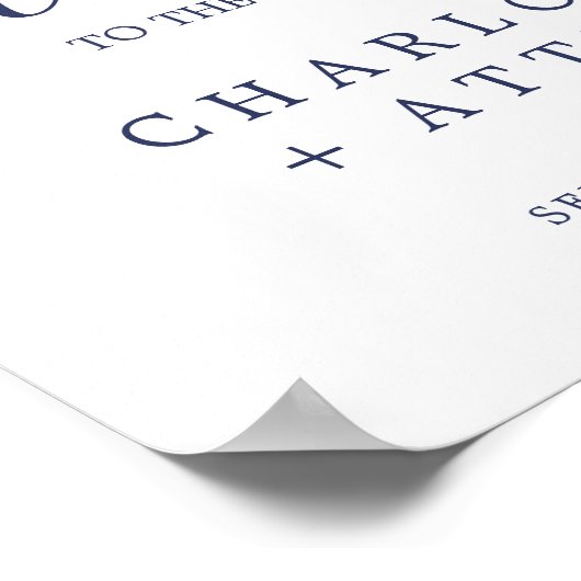 Klassieke witte bloemen Welkomstbruiloft Poster (Hoek)