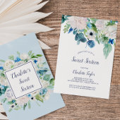 Klassieke witte bloemen zoete zestien verjaardag kaart