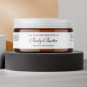 Klassieke Witte Body Butter Jar Label 1 "x 7.25"