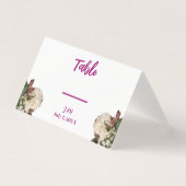 Klassieke witte botanische flora plaats kaartnumme kaart (Voorkant)