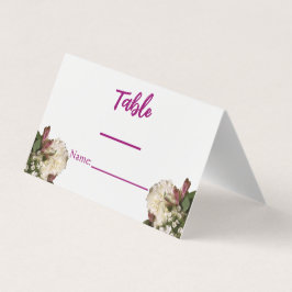 Klassieke witte botanische flora plaats kaartnumme kaart