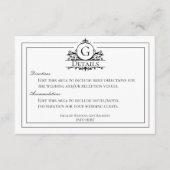 Klassieke witte bruiloft details informatiekaartje (Voorkant)