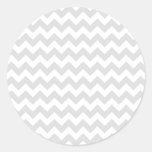 Klassieke witte Chevrons Decor Ronde Sticker (Voorkant)