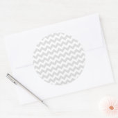 Klassieke witte Chevrons Decor Ronde Sticker (Envelop)
