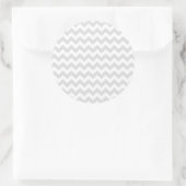 Klassieke witte Chevrons Decor Ronde Sticker (Tas)