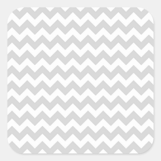Klassieke witte Chevrons Decor Vierkante Sticker (Voorkant)