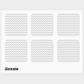 Klassieke witte Chevrons Decor Vierkante Sticker (Vel)