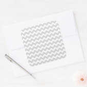 Klassieke witte Chevrons Decor Vierkante Sticker (Envelop)