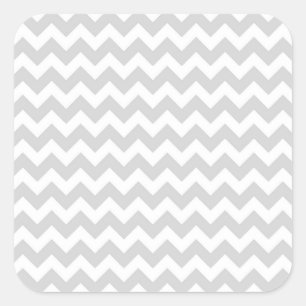 Klassieke witte Chevrons Decor Vierkante Sticker