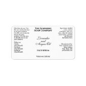 Klassieke Witte Cosmetica Dropper Fles Etiket (Voorkant)