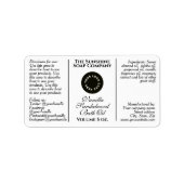 Klassieke witte cosmetica druppelaar flesetiket etiket (Voorkant)