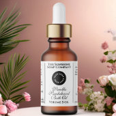 Klassieke witte cosmetica druppelaar flesetiket etiket