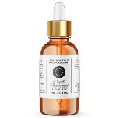 Klassieke witte cosmetica druppelaar flesetiket etiket