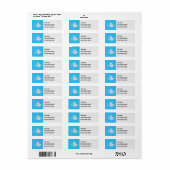 Klassieke witte dove afbeelding op blauw etiket (Full Sheet)