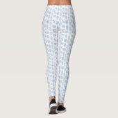 Klassieke witte en blauwe gembergelen leggings (Achterkant)
