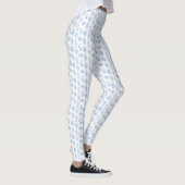 Klassieke witte en blauwe gembergelen leggings (Rechts)