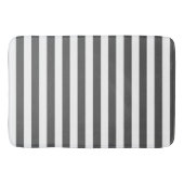 Klassieke witte en donkergrijze strepen Badmat (Voorkant)
